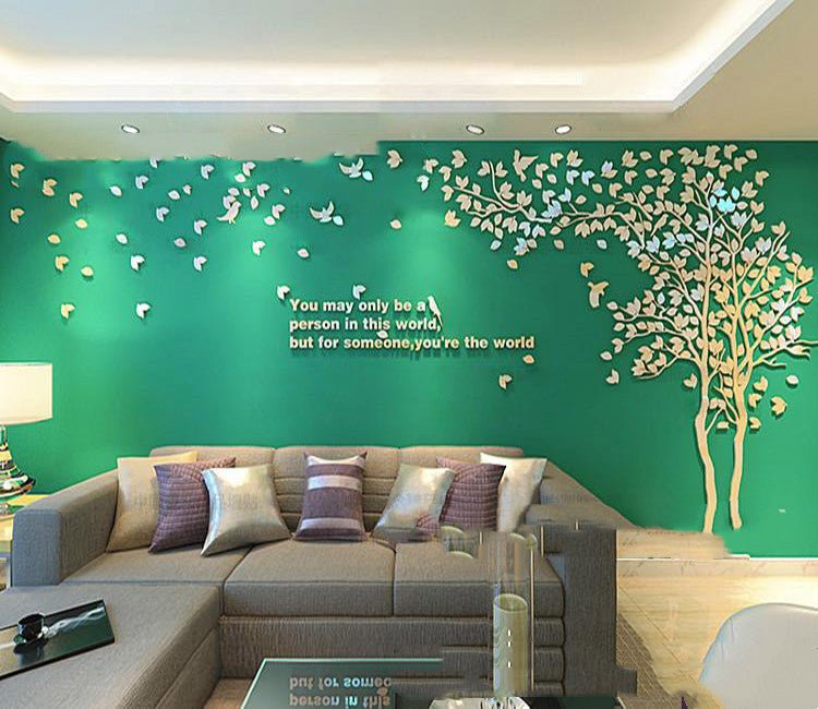 Removable 3d Stereo Acrylic Wall Stickers Living Room Decoration Big Tree