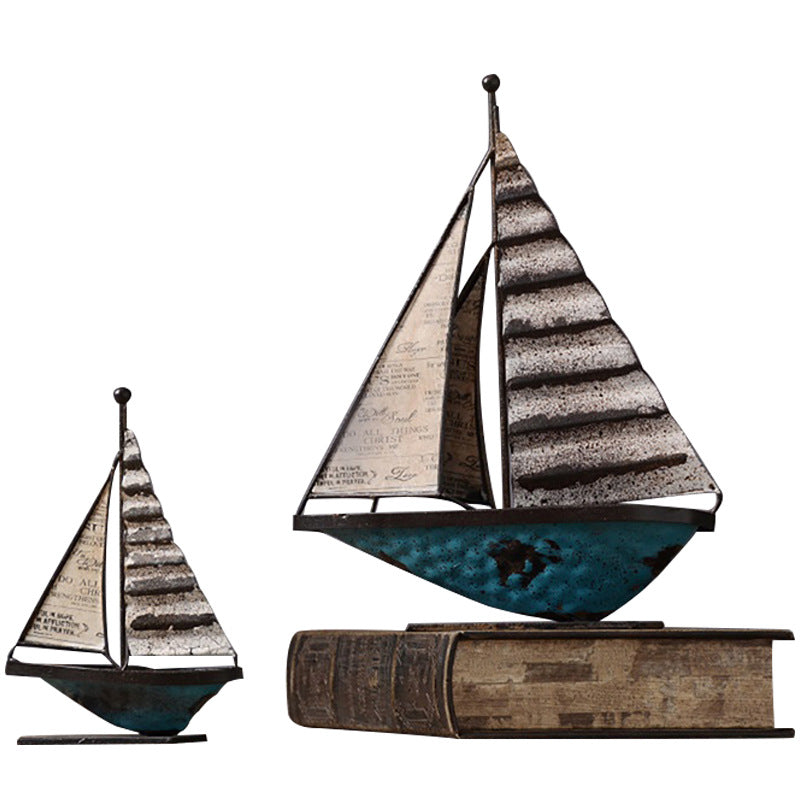 Wrought Iron Sailing Decoration Office Desk Bookshelf | Decor Gifts and More