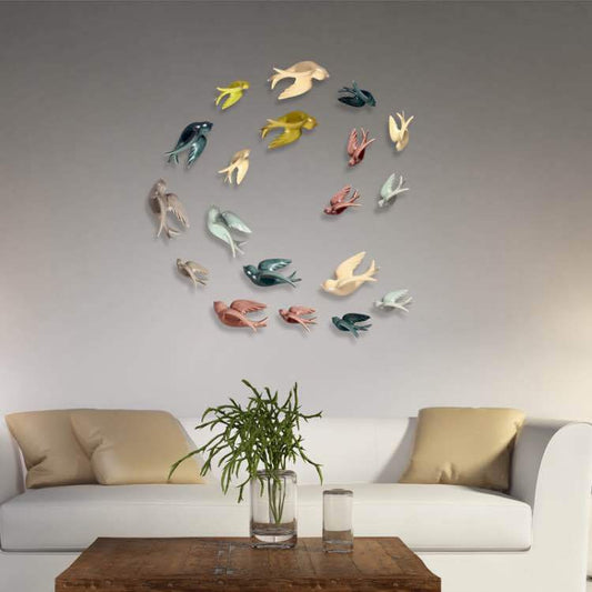 European Style Wall Hanging Decoration Soft Ceramic Wall Bird | Decor Gifts and More