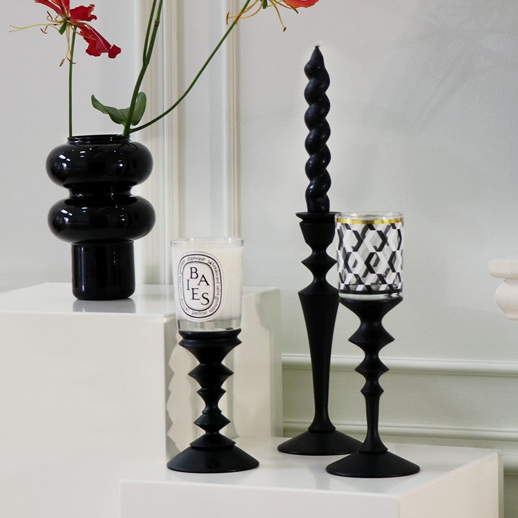 The Original Black Solid Wood Candlestick Is Simple And Advanced | Decor Gifts and More