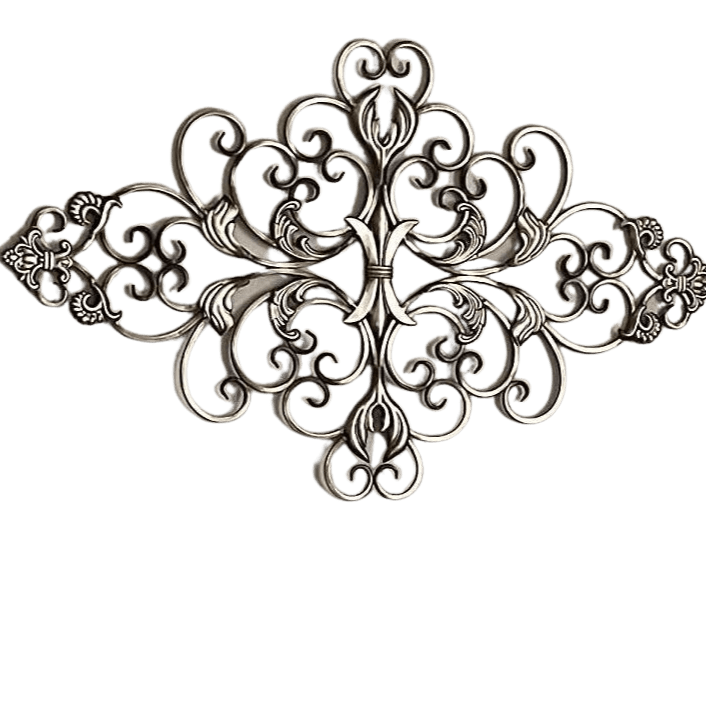 Wrought Iron Vintage Style Scroll Sculpture - Home Decor Gifts and More