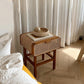 Ins Style Retro Rattan Solid Wood Bedside Table