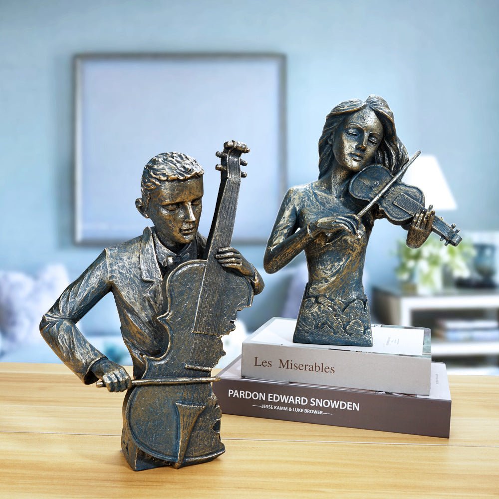 Creative Band Violin Saxophone Musician Art Ornament | Decor Gifts and More