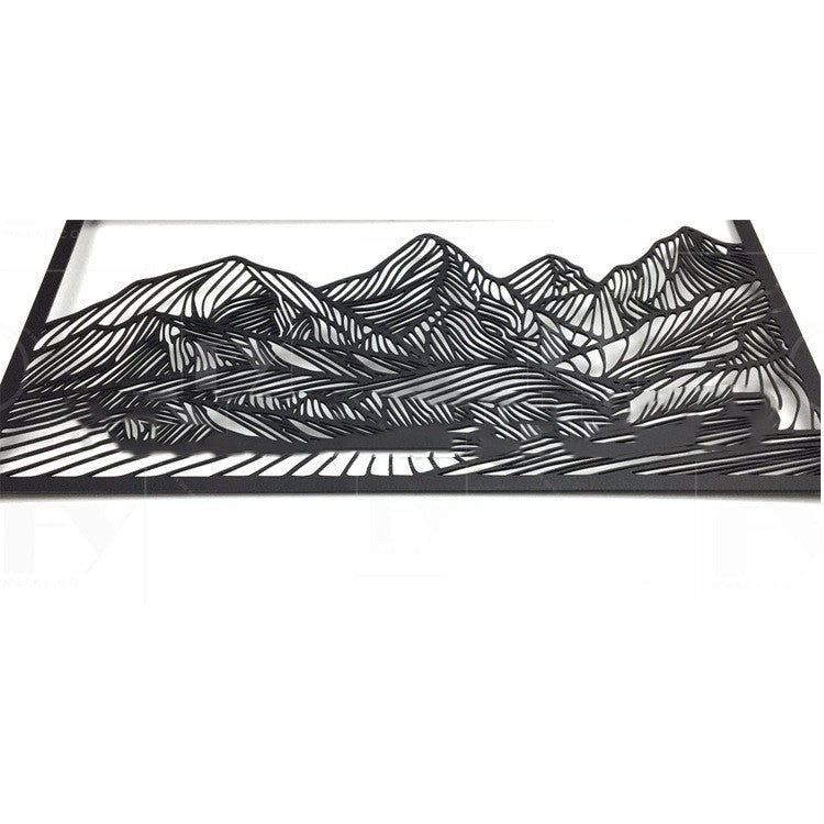 Metal Wall Art Mountain Iron Rockery