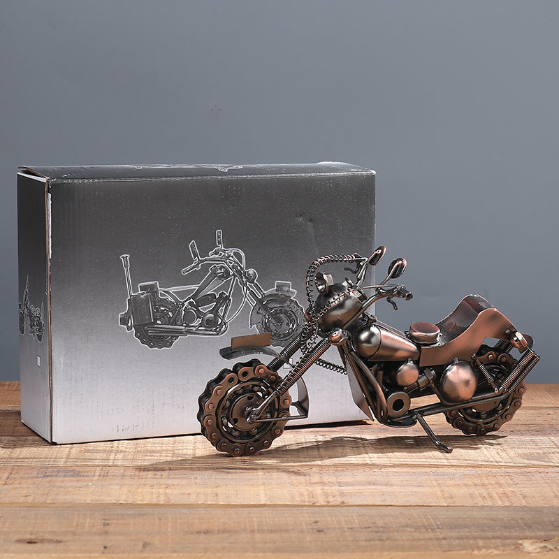 Retro Wrought Iron Motorcycle Model Ornaments