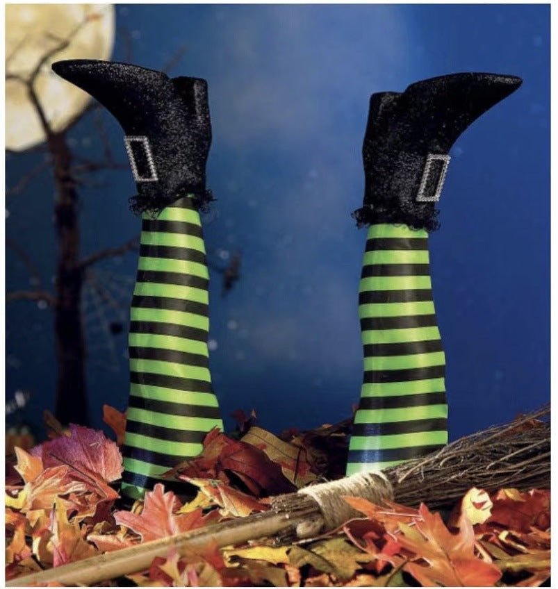 Halloween Creative Art Decoration Prosthesis Witch Leg Garden Decoration | Decor Gifts and More