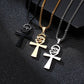 Stainless Steel Zircon Anka Cross Pendant | Decor Gifts and More