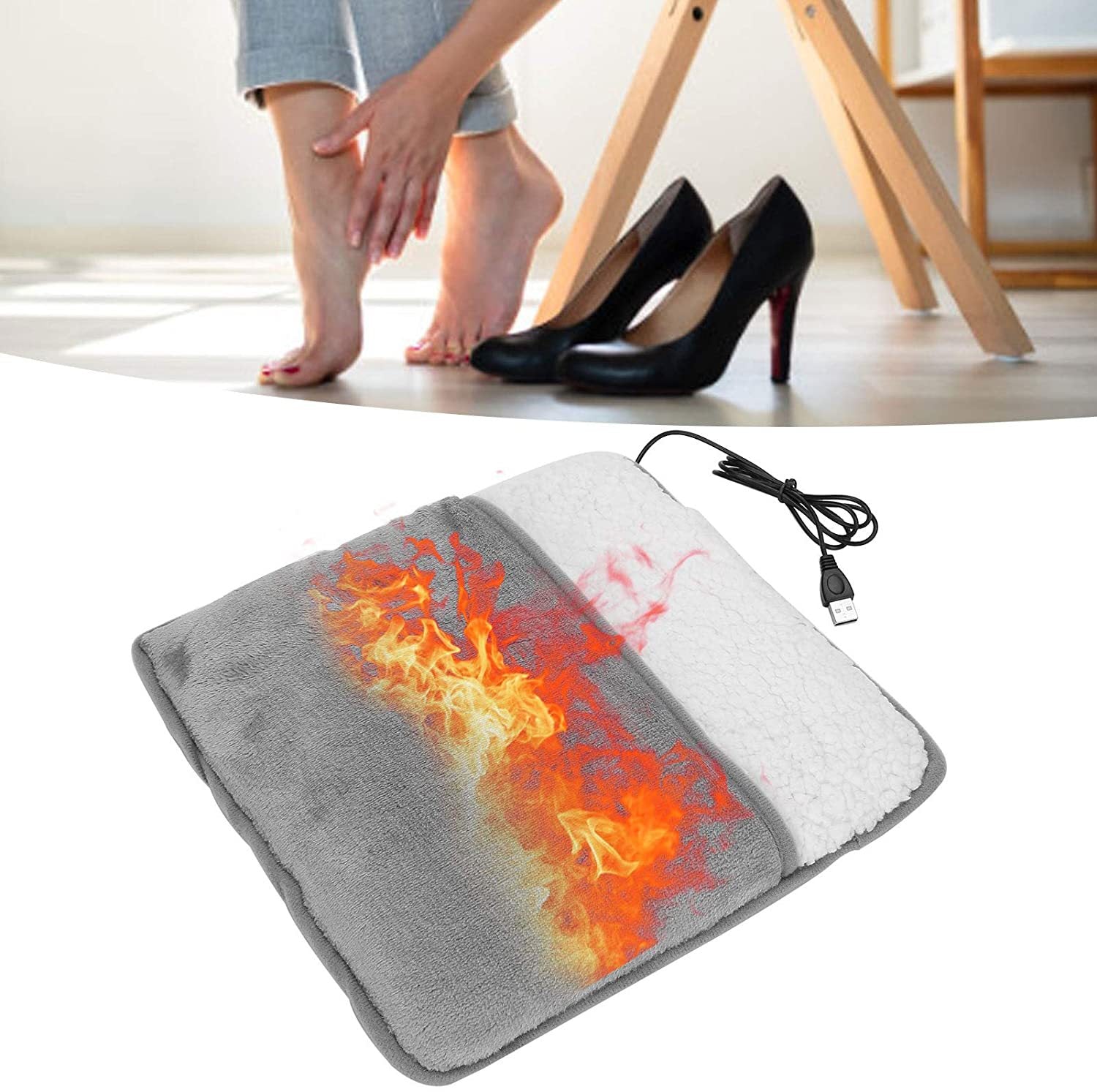 USB Heating Foot Warmer Warmer Treasure Cover Artifact Board Warm Shoe Board | Decor Gifts and More