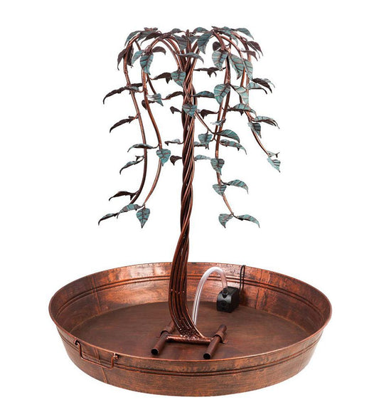 Artificial Willow Fountain Crafts Wrought Iron Decorative Fountain Tree | Decor Gifts and More