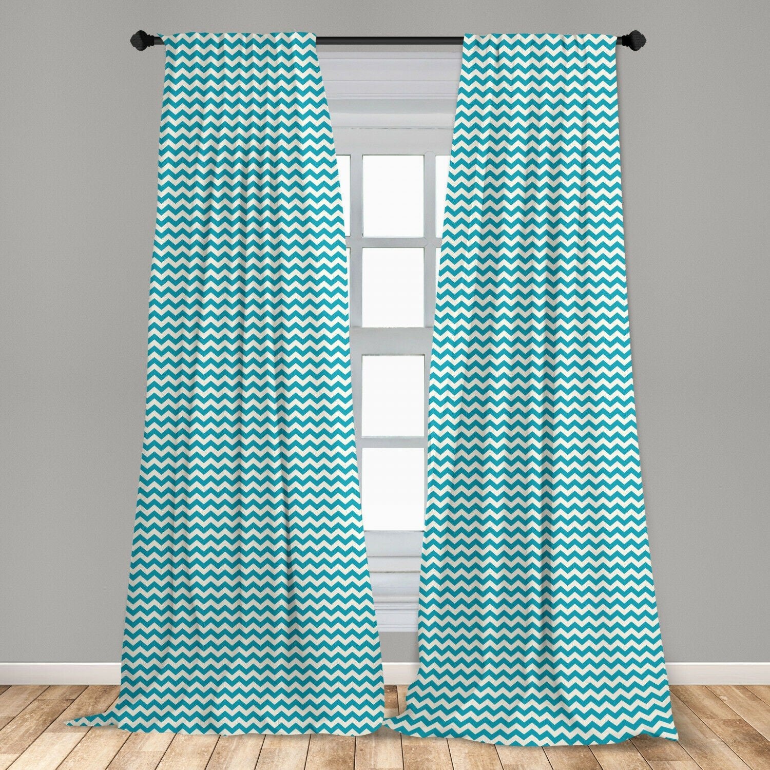 Seafoam Microfiber Curtains 2 Panel Set for Living Room Bedroom in 3 Sizes | Decor Gifts and More