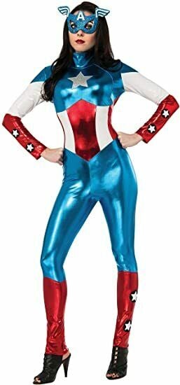 Size Small Womens Superhero Adult Marvel Captain America Cosplay Sexy Costume | Decor Gifts and More