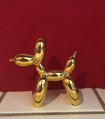 Gold Balloon Dog Desktop Sculpture Collectible Dog Lover Gift - Home Decor Gifts and More