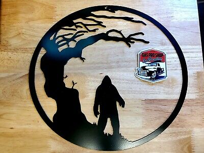 Bigfoot Scene Metal Wall Art Plasma Cut Home Decor Gift Idea big foot - Home Decor Gifts and More